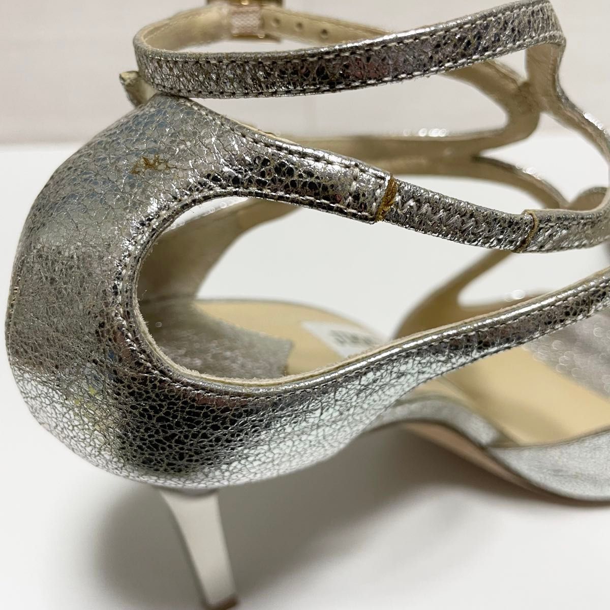 JIMMY CHOO ジミーチュウ アンクルストラップ パンプス シルバー JIMMY CHOO ジミーチュウ アンクルストラップ パンプス シルバー