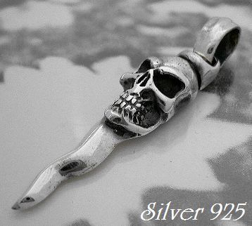  серебряный 925 серебряный. душа Skull подвеска / серебряный аксессуары ALL50%OFF