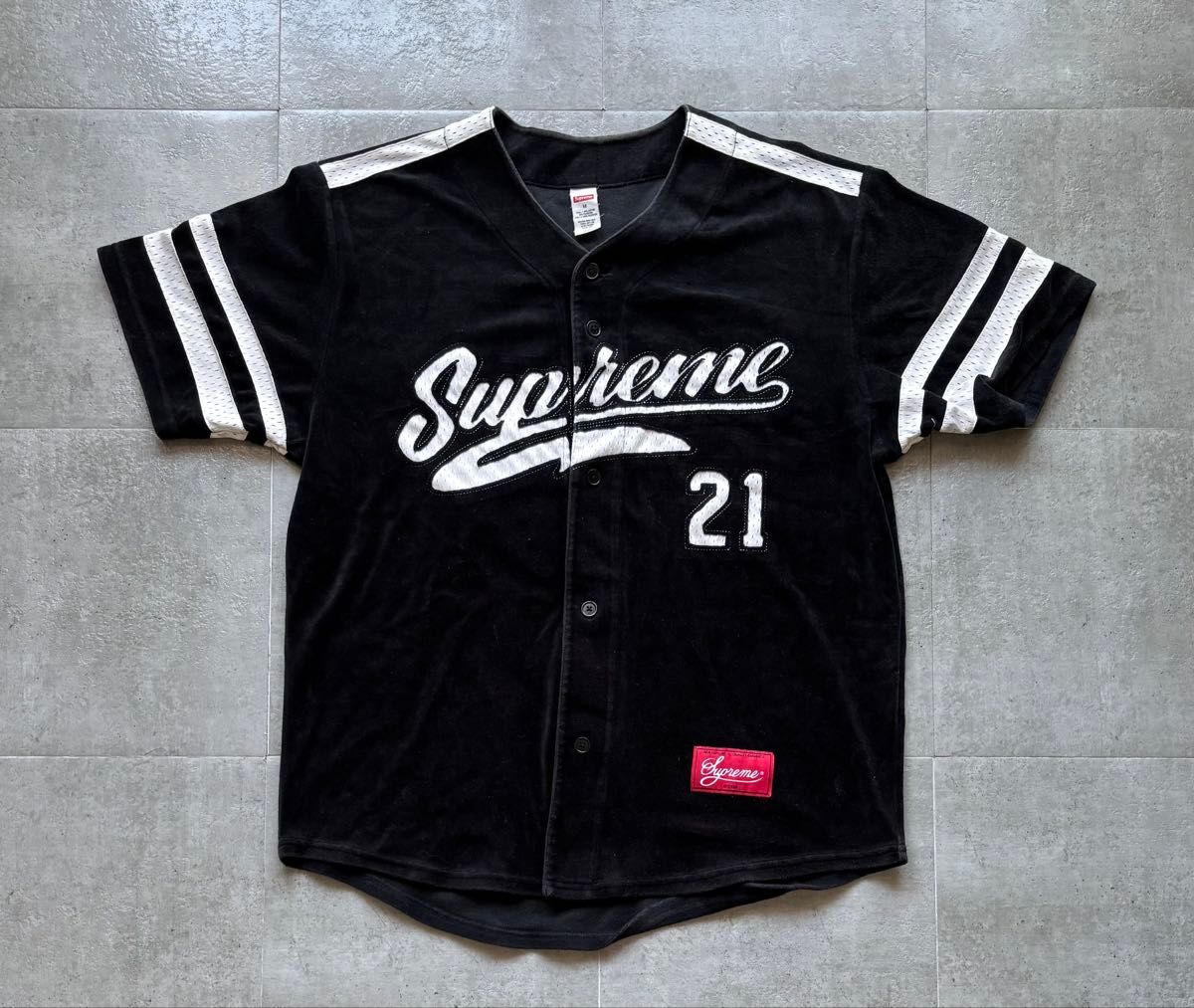 20FW Supreme Velour Baseball Jersey ベースボールシャツ 20FW Supreme Velour Baseball Jersey ベースボールシャツ