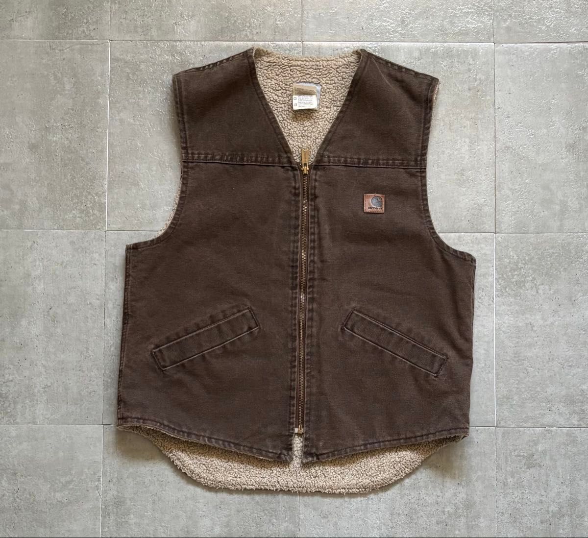 USA製 Carhartt カーハート ダックベスト ブラウン Mサイズ USA製 Carhartt カーハート ダックベスト ブラウン Mサイズ