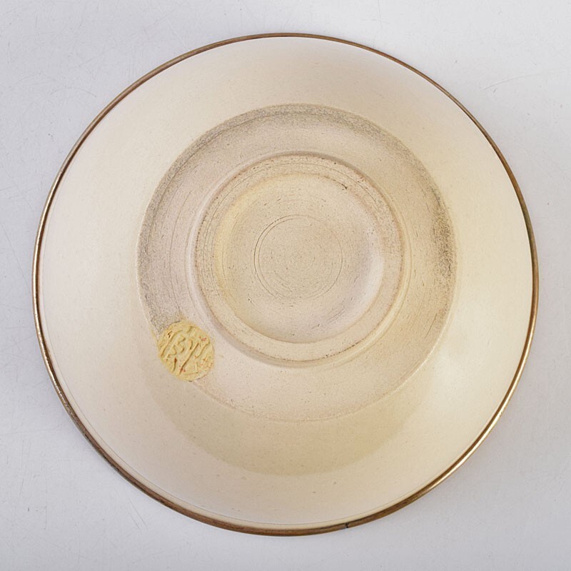 茶道具 板谷波山作 銅覆白天目茶碗 仕覆付 共布共箱 MLFY(陶磁 茶道具 板谷波山作 銅覆白天目茶碗 仕覆付 共布共箱 MLFY(陶磁