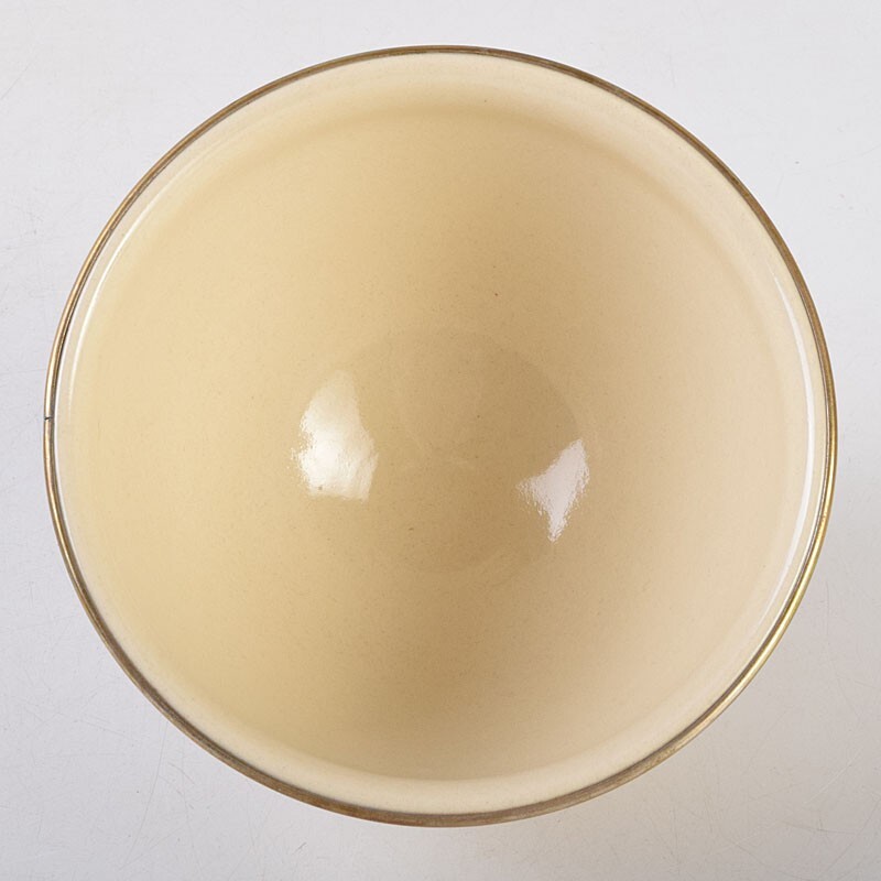 茶道具 板谷波山作 銅覆白天目茶碗 仕覆付 共布共箱 MLFY(陶磁 茶道具 板谷波山作 銅覆白天目茶碗 仕覆付 共布共箱 MLFY(陶磁