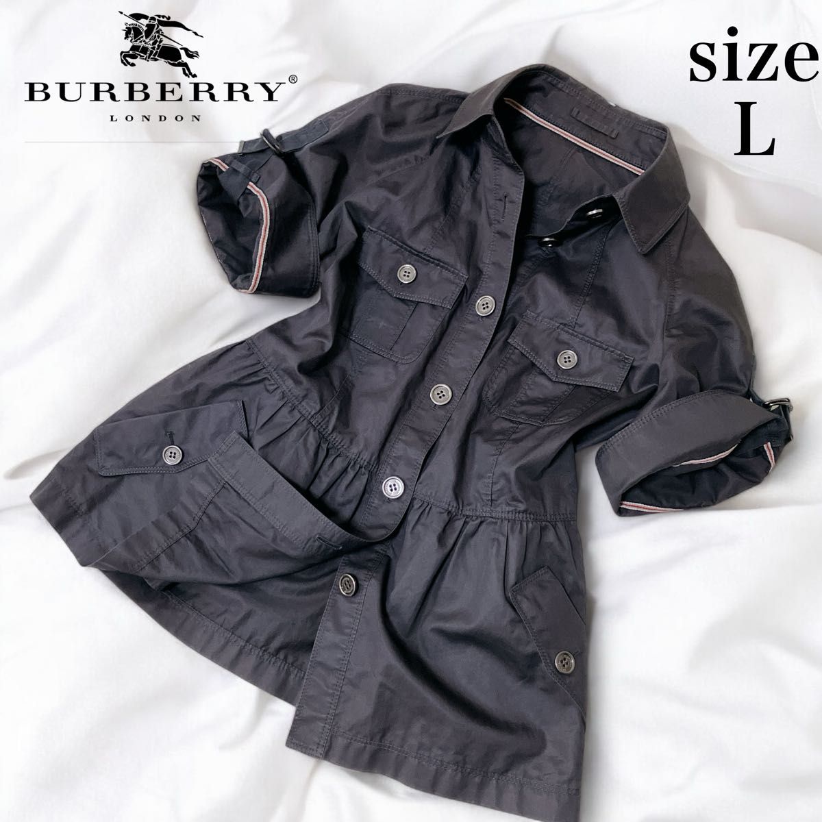 美品】バーバリー ロンドン 2way コットン ワンピース 美品】バーバリー ロンドン 2way コットン ワンピース