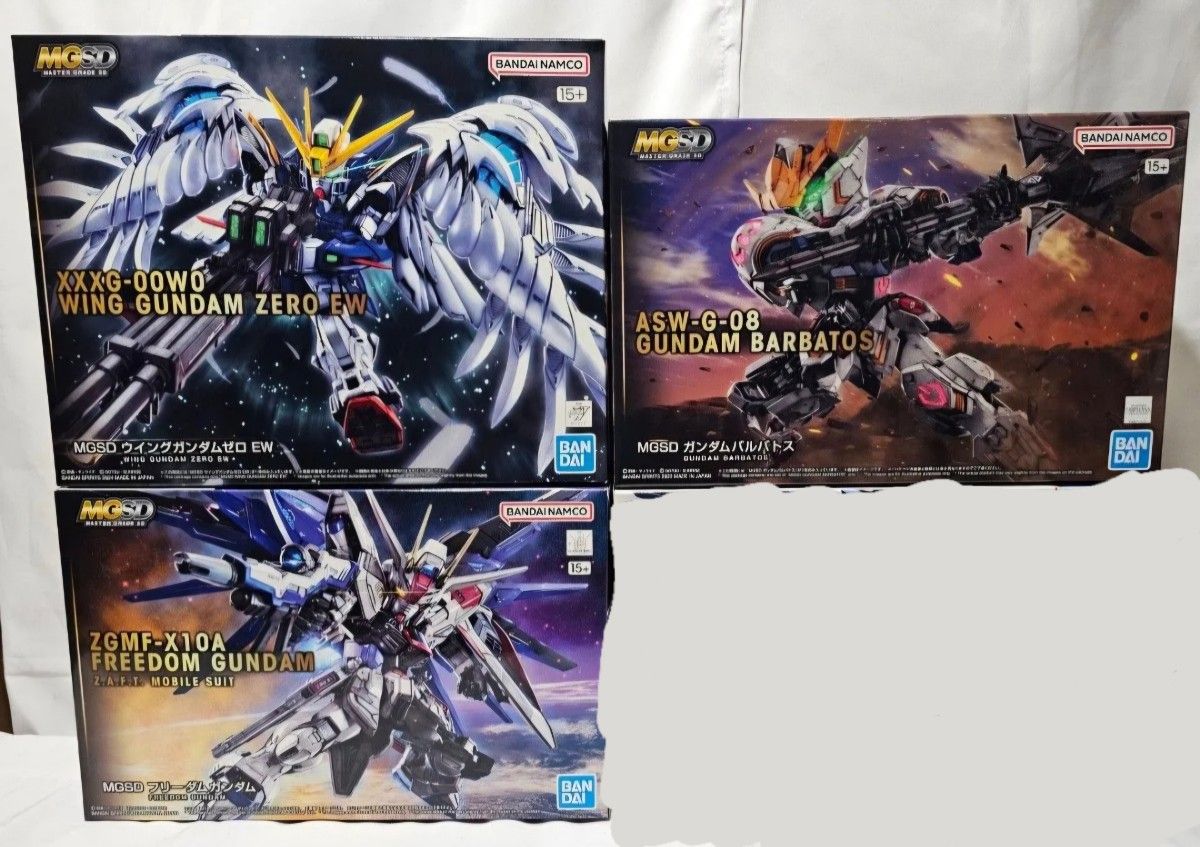 MGSD ガンプラ 3点セット フリーダムガンダム ウイングガンダム MGSD ガンプラ 3点セット フリーダムガンダム ウイングガンダム