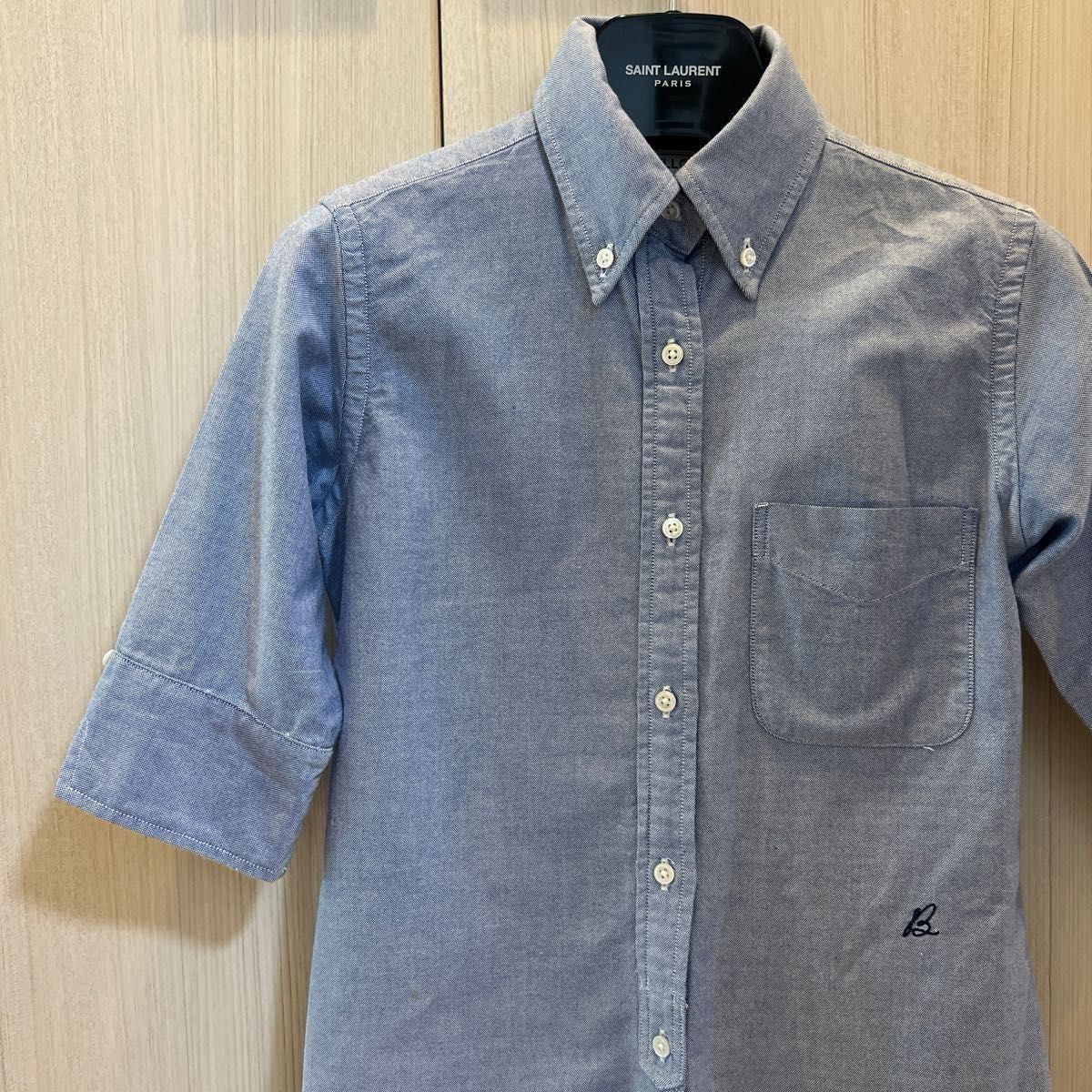 美品】マディソンブルー デニム半袖シャツ ボタンダウンシャツ 美品】マディソンブルー デニム半袖シャツ ボタンダウンシャツ
