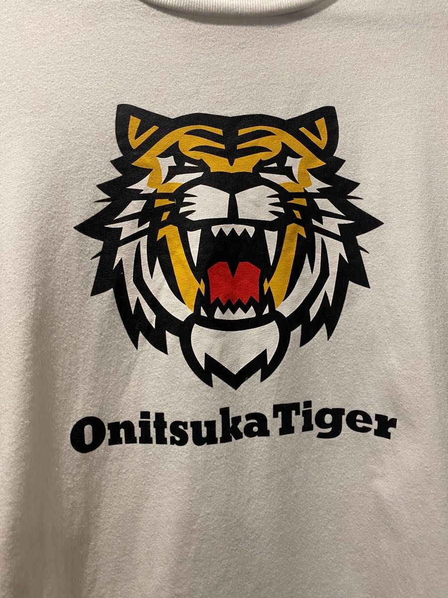 Onitsuka Tiger オニツカタイガー Tシャツ レディースL ホワイト Onitsuka Tiger オニツカタイガー Tシャツ レディースL ホワイト