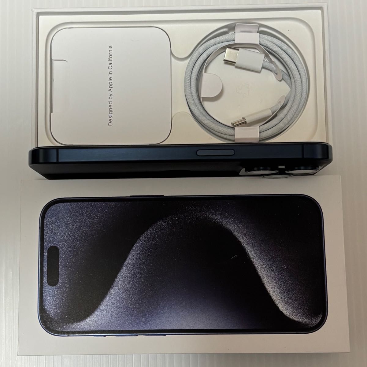 充放電7回 iPhone15Pro 128GB SIMフリー 本体 ブルー バッテリー 充放電7回 iPhone15Pro 128GB SIMフリー 本体 ブルー バッテリー