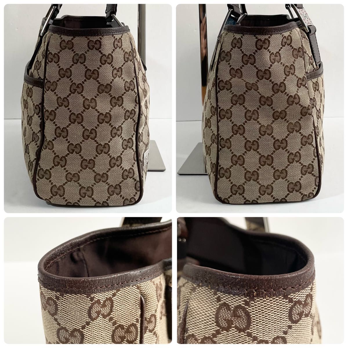 美品】GUCCI グッチ ハンドバッグ ミニ トートバッグ GG 美品】GUCCI グッチ ハンドバッグ ミニ トートバッグ GG