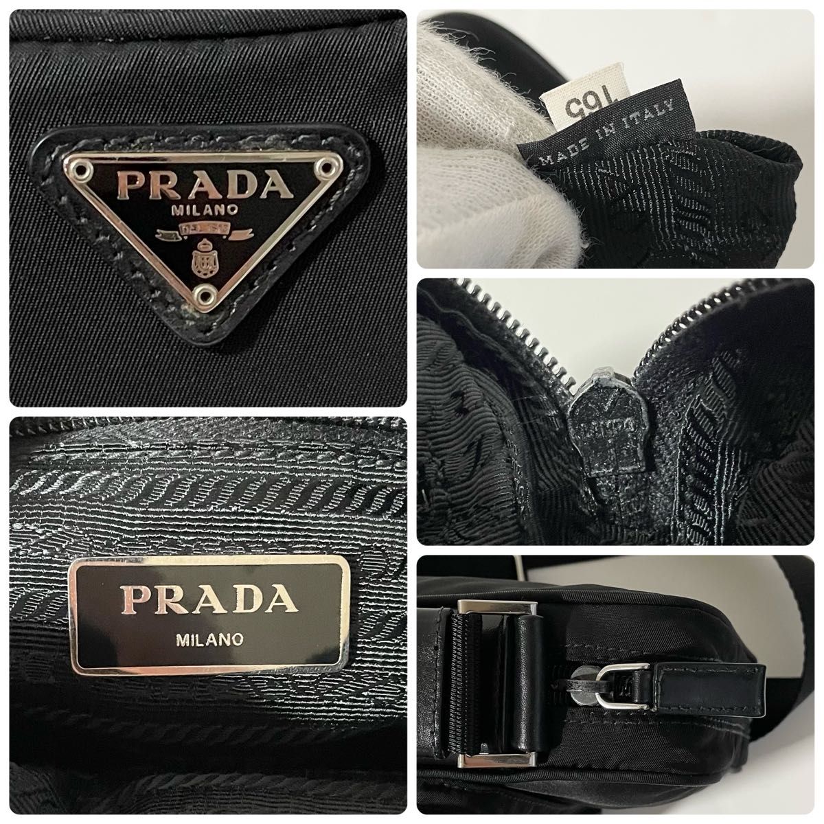 極美品】PRADA プラダ アマゾン型 ショルダーバッグ ナイロン 極美品】PRADA プラダ アマゾン型 ショルダーバッグ ナイロン