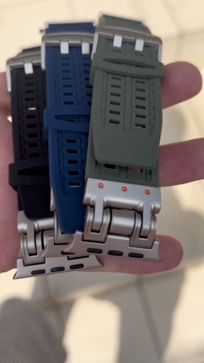 カーキケース付き【絶対最安】Apple Watch AppleWatch アップルウォッチ ベルト バンド カバー ケース