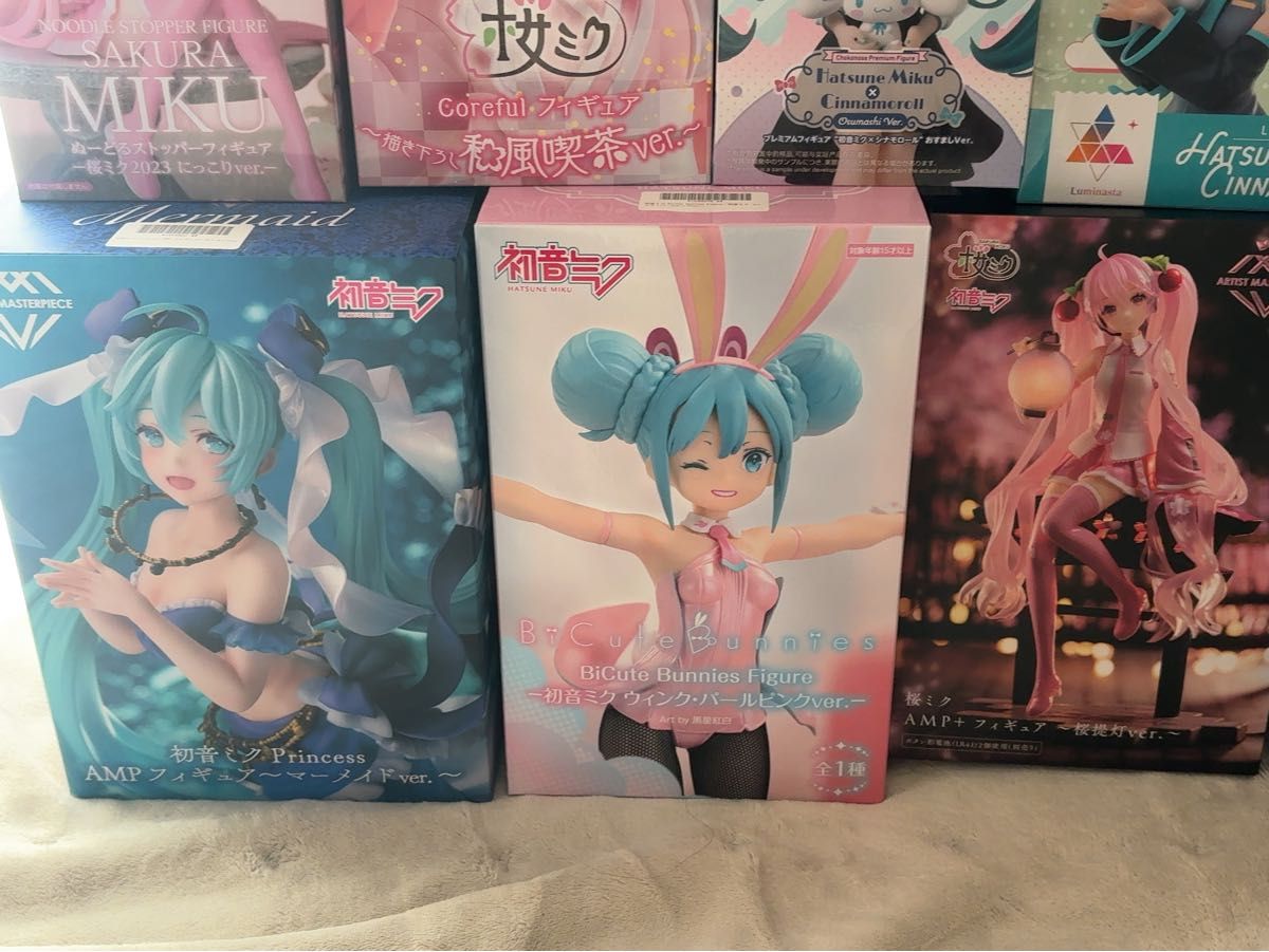 初音ミク フィギュアセット 15個 birthday 桜ミク シナモロール 初音ミク フィギュアセット 15個 birthday 桜ミク シナモロール