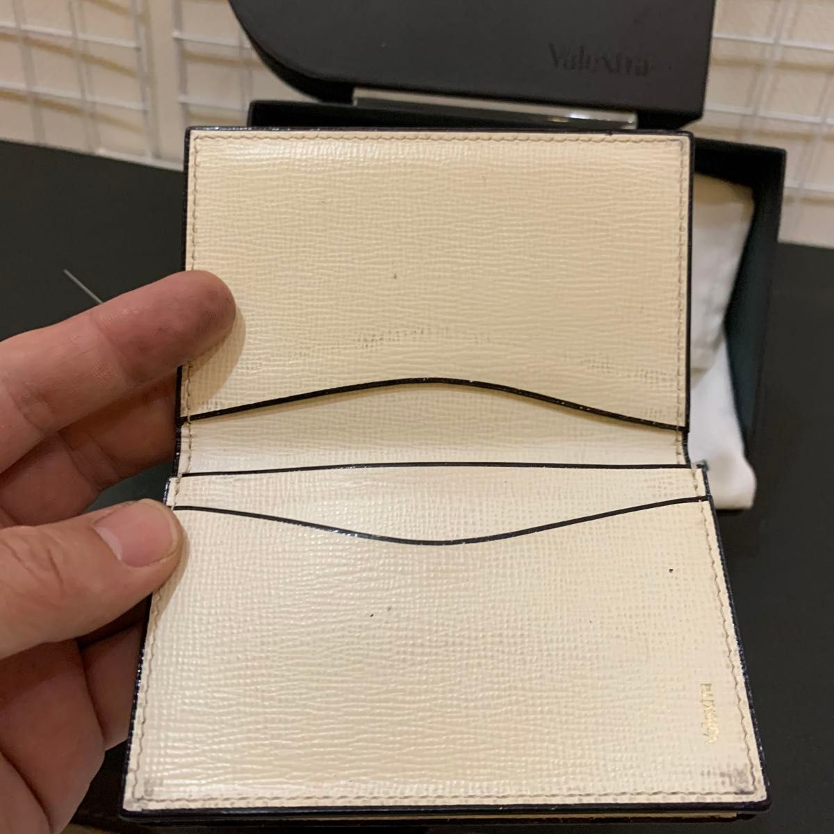 箱付まあまあ美品】Valextra ヴァレクストラ カードケース 名刺 箱付まあまあ美品】Valextra ヴァレクストラ カードケース 名刺
