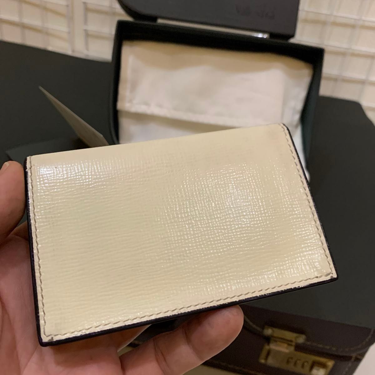 箱付まあまあ美品】Valextra ヴァレクストラ カードケース 名刺 箱付まあまあ美品】Valextra ヴァレクストラ カードケース 名刺
