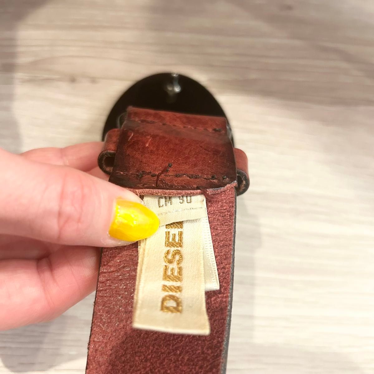 希少 DIESEL ディーゼル レザー ベルト ブラウン 本革 ロゴ 希少 DIESEL ディーゼル レザー ベルト ブラウン 本革 ロゴ