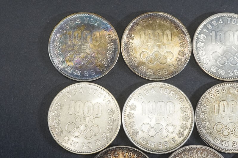 551)日本貨幣 1964年東京オリンピック記念1000円銀貨 11枚 額面 551)日本貨幣 1964年東京オリンピック記念1000円銀貨 11枚 額面
