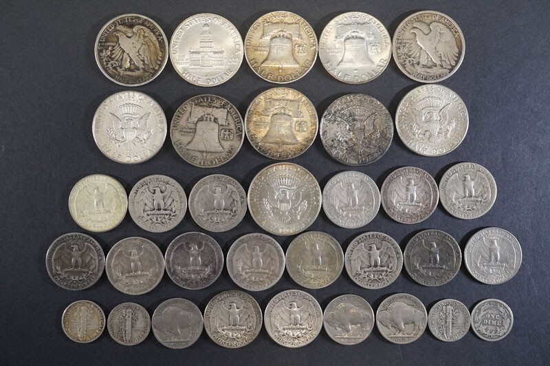 557)外国貨幣 アメリカ銀貨 まとめて 量目合計約258g 50セント11 557)外国貨幣 アメリカ銀貨 まとめて 量目合計約258g 50セント11