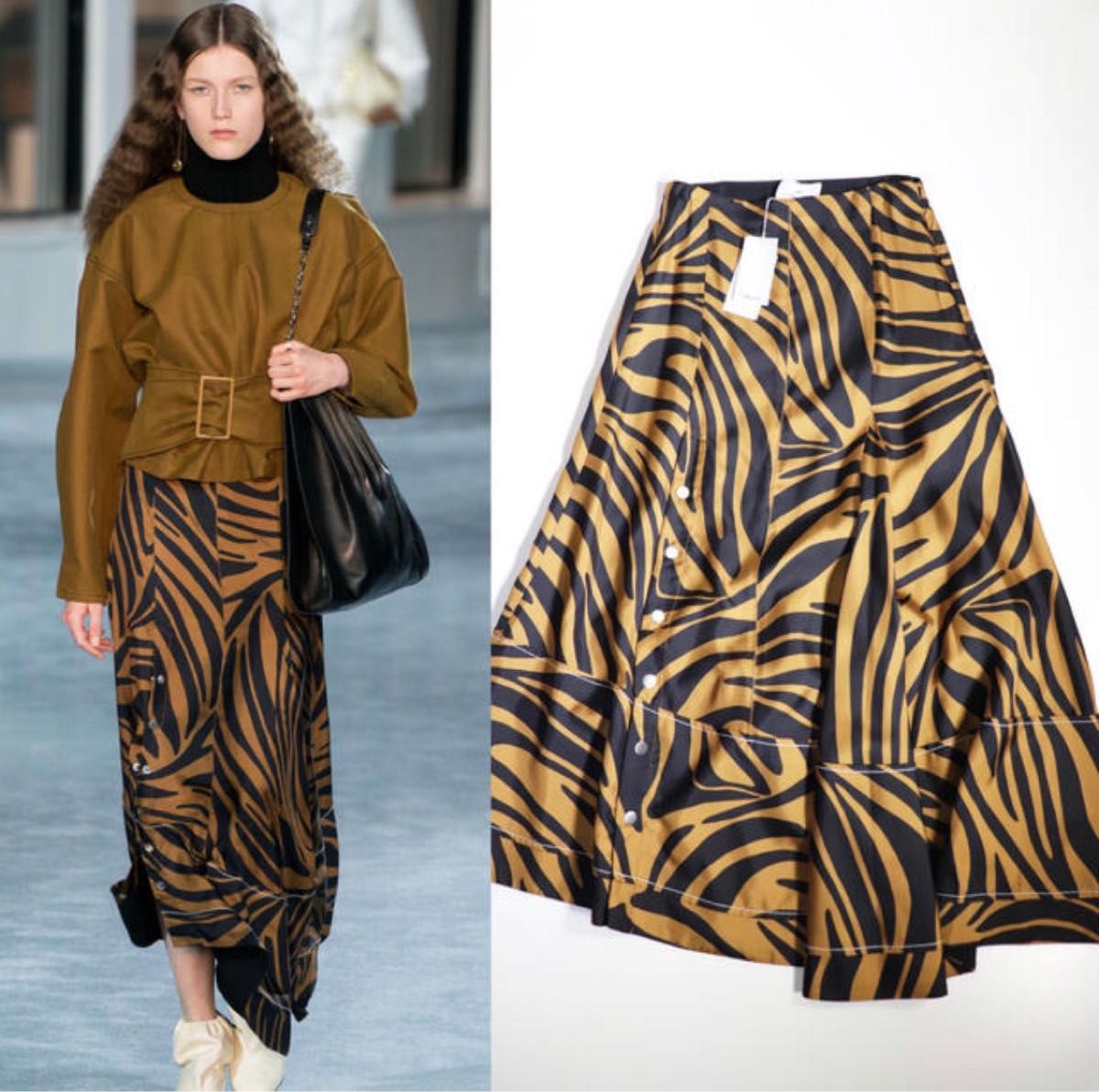 3 1 phillip lim アシンメトリー スリット フリル タイガー 3 1 phillip lim アシンメトリー スリット フリル タイガー