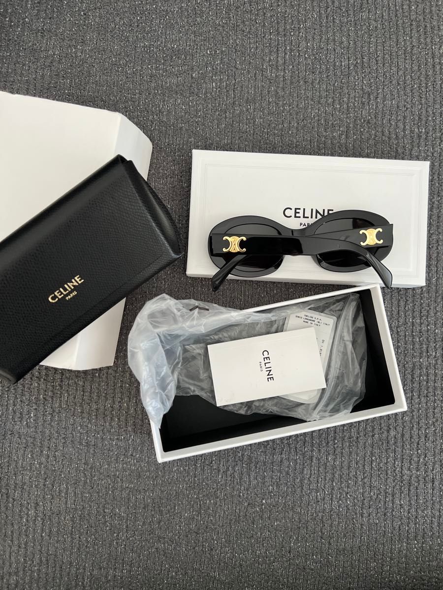 未使用 CELINE】トリオンフ サングラス アセテート ブラック 未使用 CELINE】トリオンフ サングラス アセテート ブラック