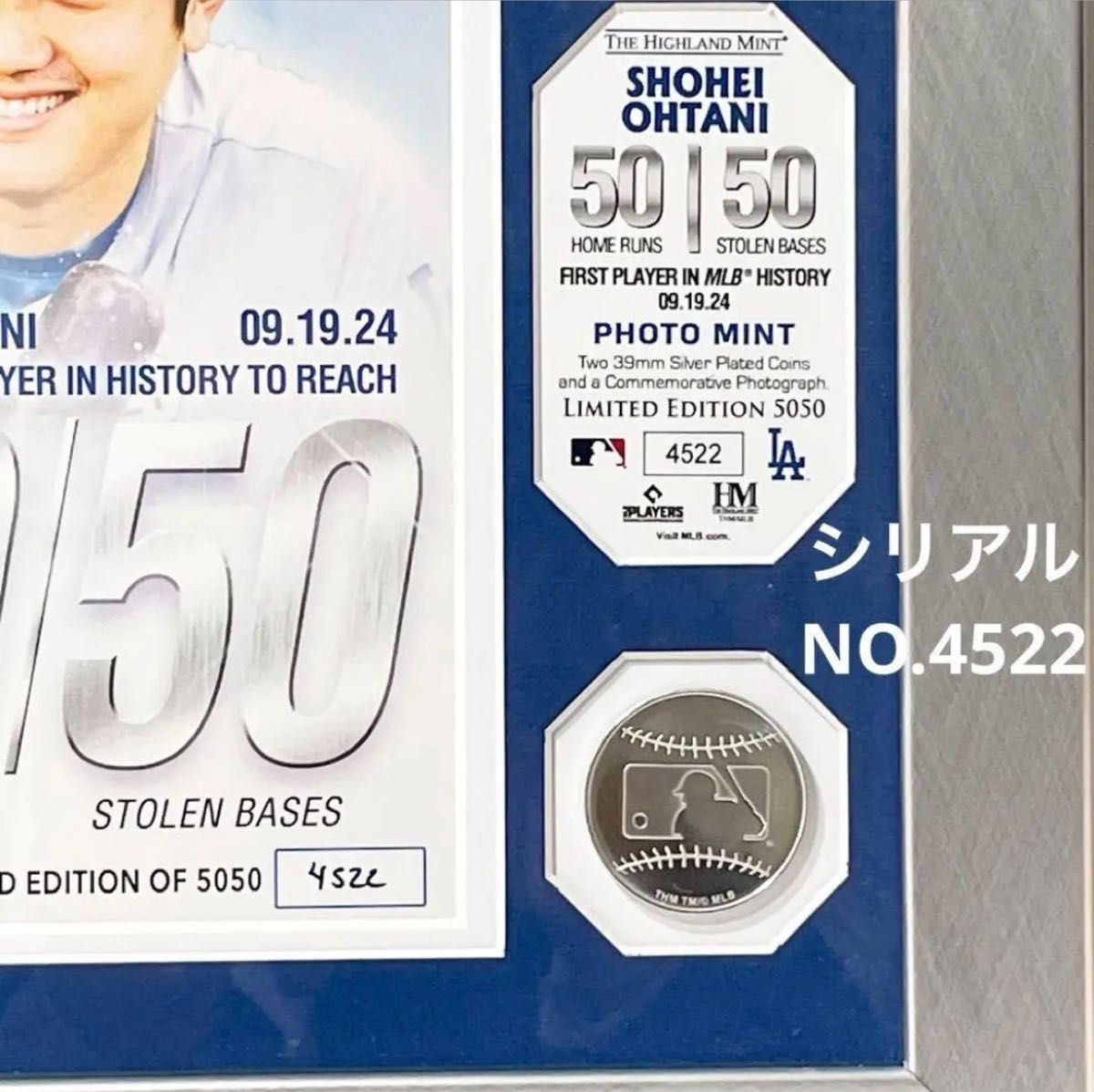 限定版シリアルNo 入り 大谷翔平 50-50達成記念ダブルコイン 限定版シリアルNo 入り 大谷翔平 50-50達成記念ダブルコイン