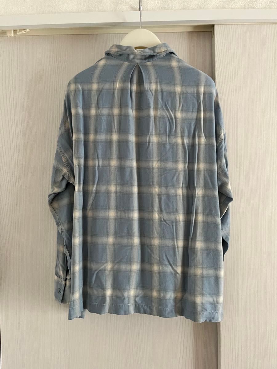 新品未使用REMI RELIEFレミ レリーフCHECK 2 WAY SHIRTブルー 新品未使用REMI RELIEFレミ レリーフCHECK 2 WAY SHIRTブルー