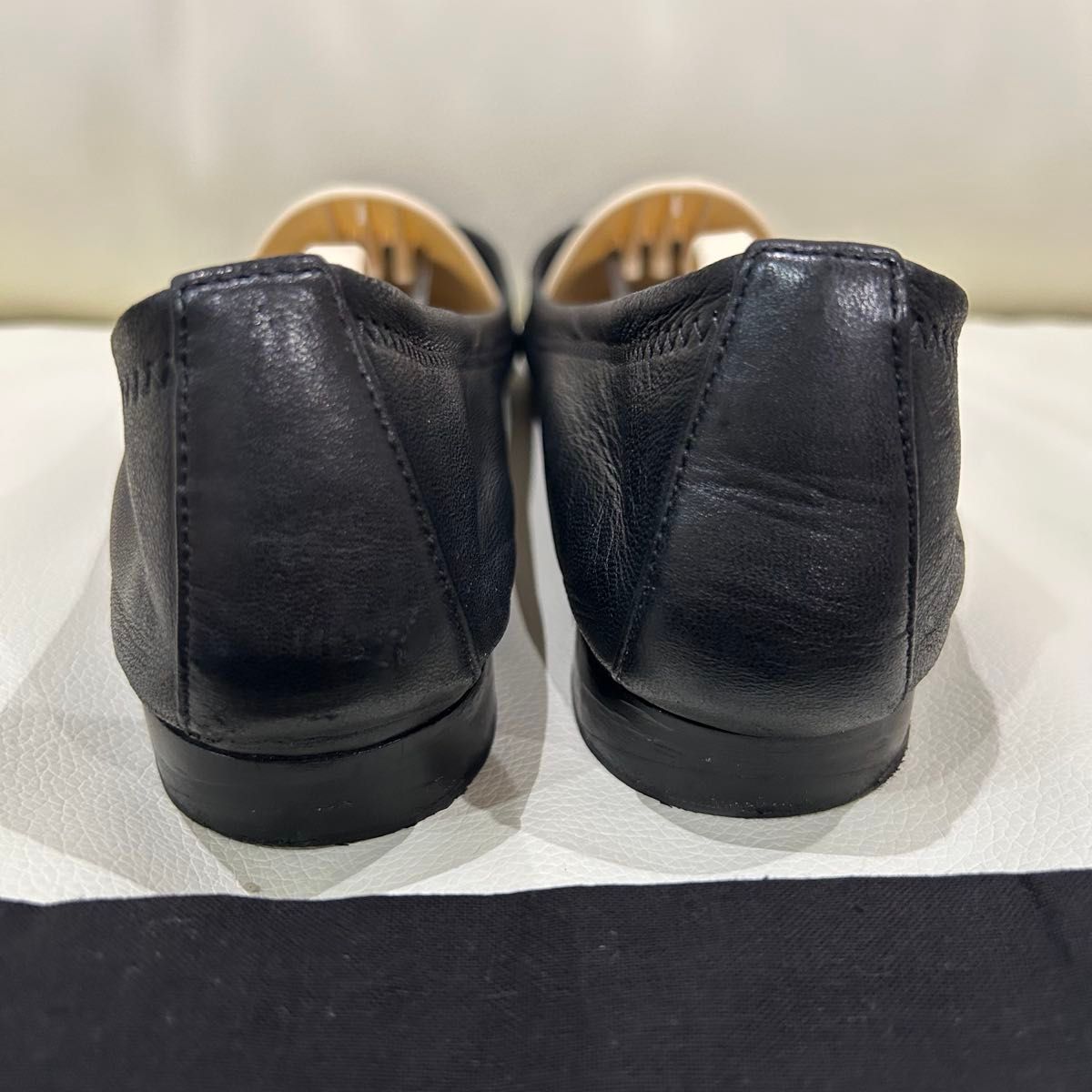 CHANEL バレエシューズ 黒 37 5 24cm バレリーナ ラムスキン CHANEL バレエシューズ 黒 37 5 24cm バレリーナ ラムスキン