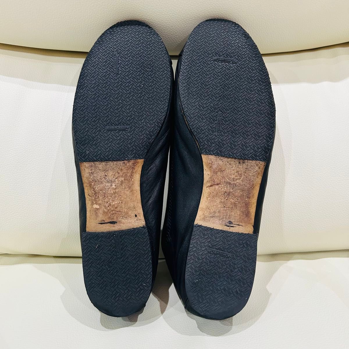 CHANEL バレエシューズ 黒 37 5 24cm バレリーナ ラムスキン CHANEL バレエシューズ 黒 37 5 24cm バレリーナ ラムスキン