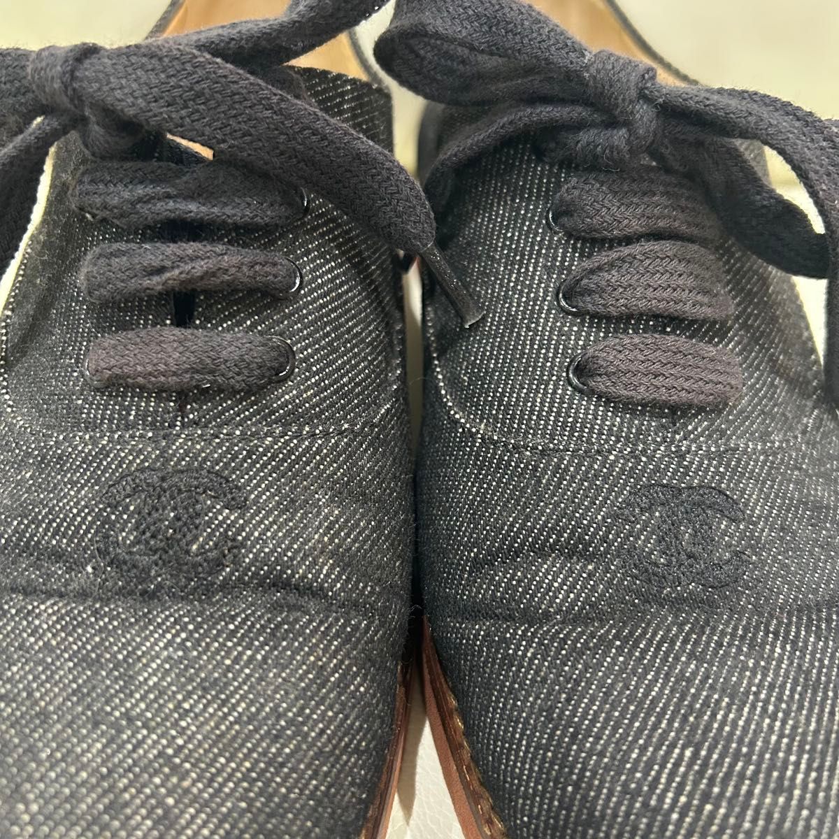 CHANEL 美品 希少 デニム ローファー 36 22 2cm スニーカー CHANEL 美品 希少 デニム ローファー 36 22 2cm スニーカー