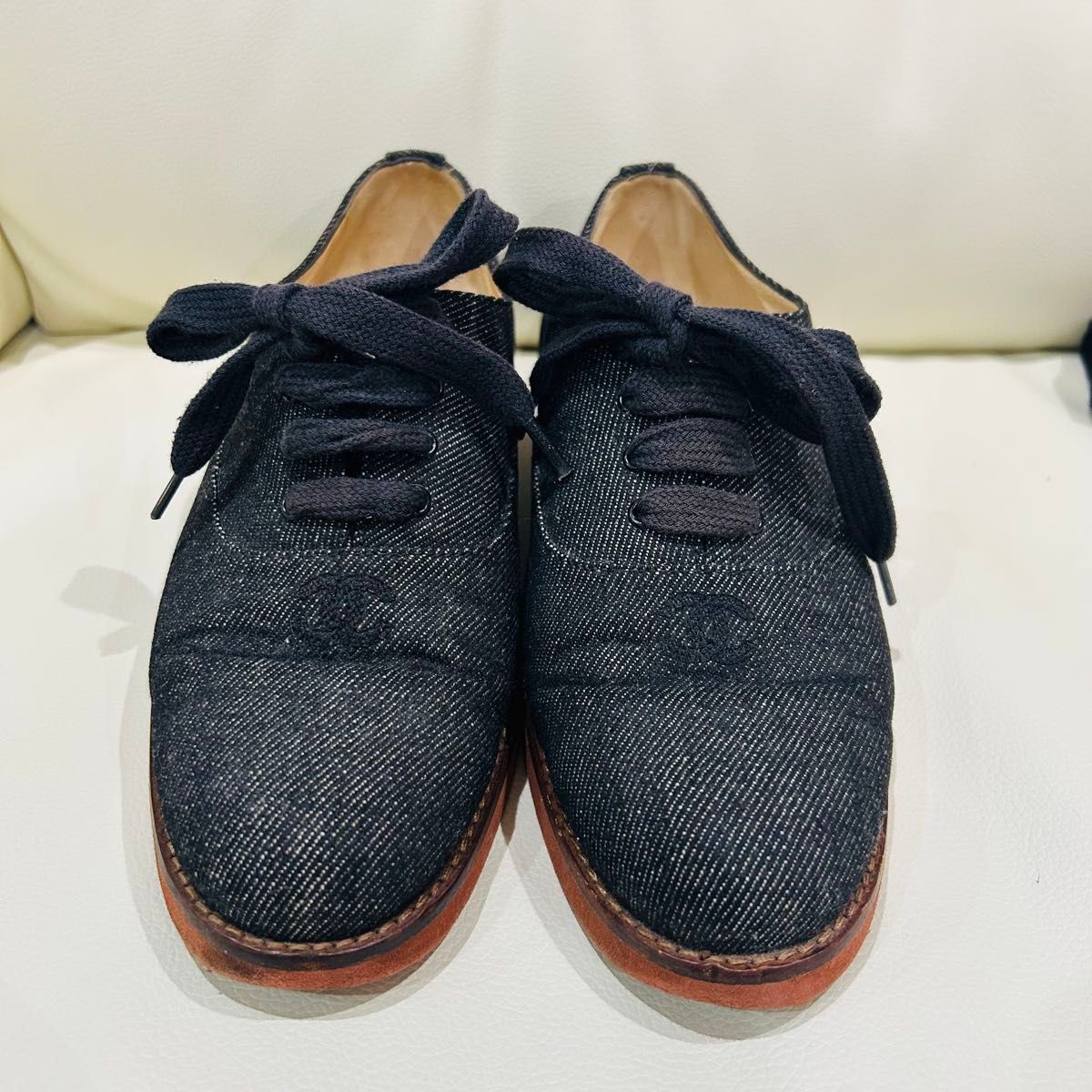 CHANEL 美品 希少 デニム ローファー 36 22 5cm スニーカー CHANEL 美品 希少 デニム ローファー 36 22 5cm スニーカー