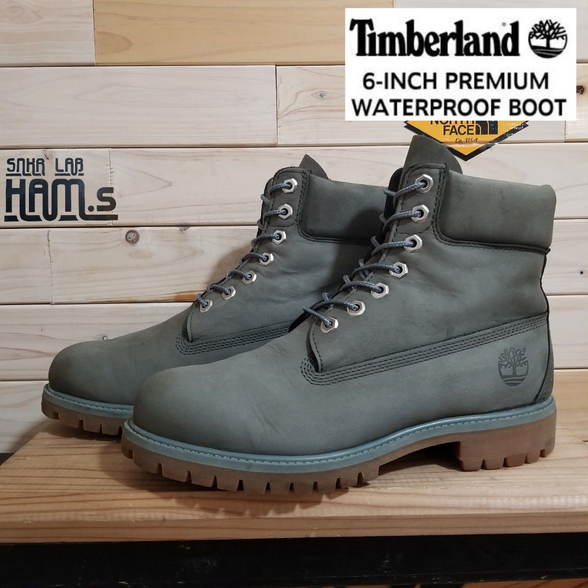 極美品 Timberland 6インチ プレミアムブーツ 防水 カーキ 26 5 極美品 Timberland 6インチ プレミアムブーツ 防水 カーキ 26 5