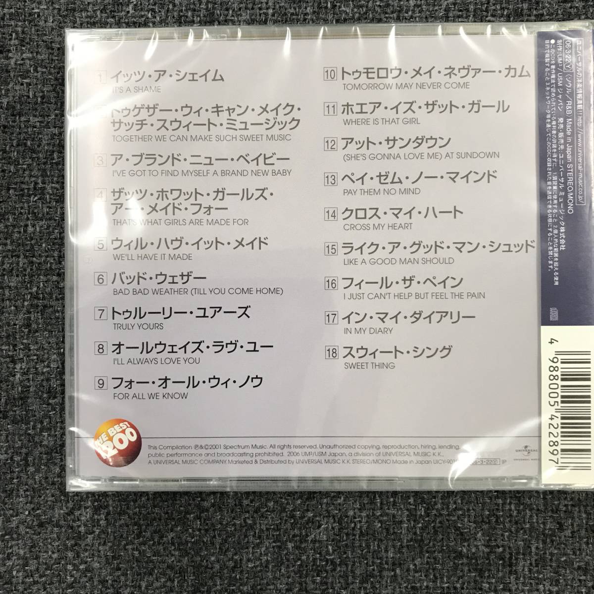 新品未開封ＣＤ☆スピナーズ THE BEST 1200 スピナーズ..（2006/03/22）/＜ UICY90102＞：_画像2