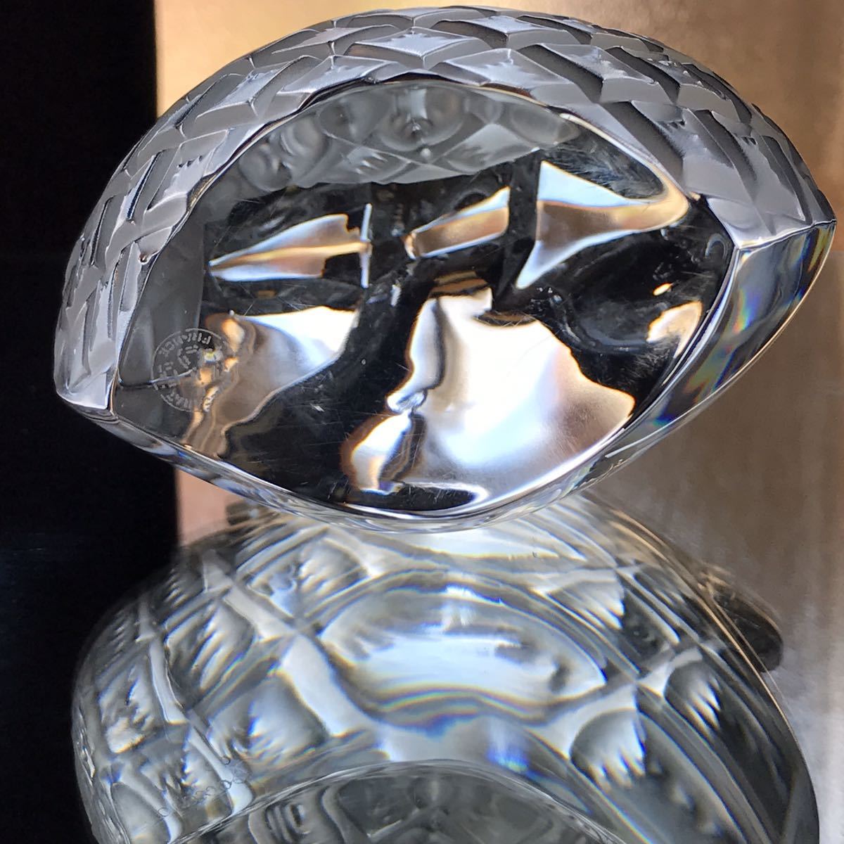 極美品バカラBaccaratパイナップルフィギュリン クリスタルガラス Franceフランス 置物 オブジェ フィギュアfigure置き物 こだわりのバカラ_画像9