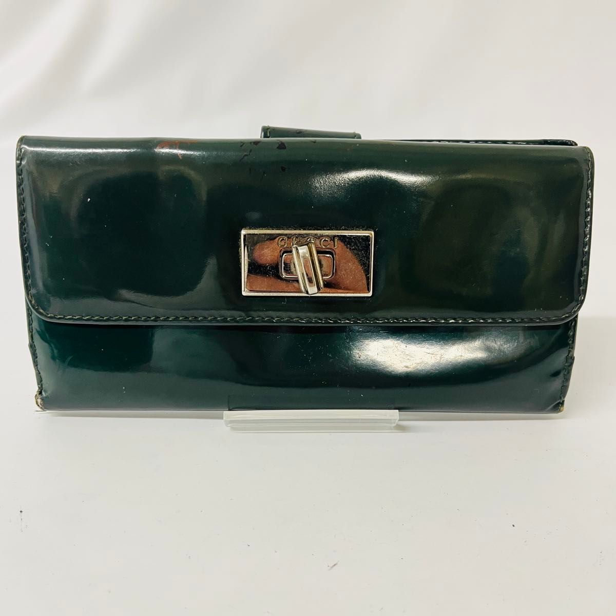 GUCCI グッチ エナメル レザー 長財布 グリーン|Yahoo!フリマ GUCCI グッチ エナメル レザー 長財布 グリーン|Yahoo!フリマ