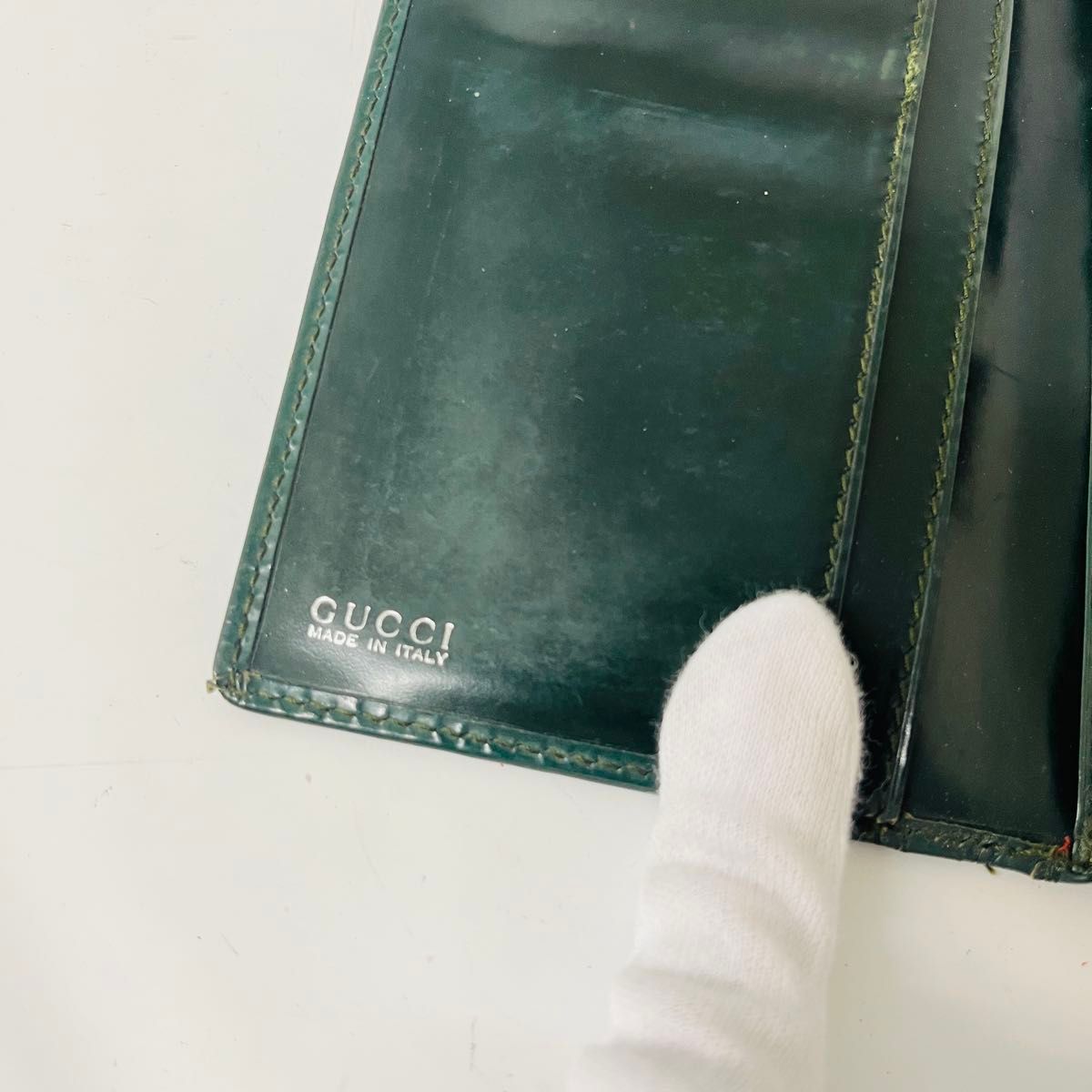 GUCCI グッチ エナメル レザー 長財布 グリーン|Yahoo!フリマ GUCCI グッチ エナメル レザー 長財布 グリーン|Yahoo!フリマ