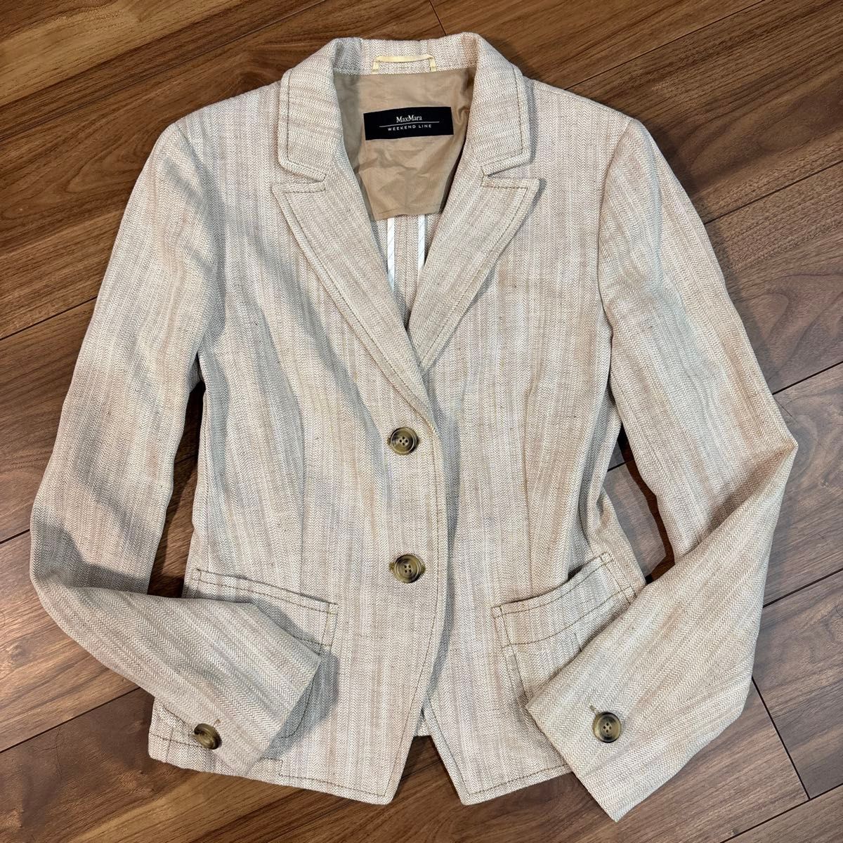 MaxMara マックスマーラ アセテート テーラード ジャケット S MaxMara マックスマーラ アセテート テーラード ジャケット S