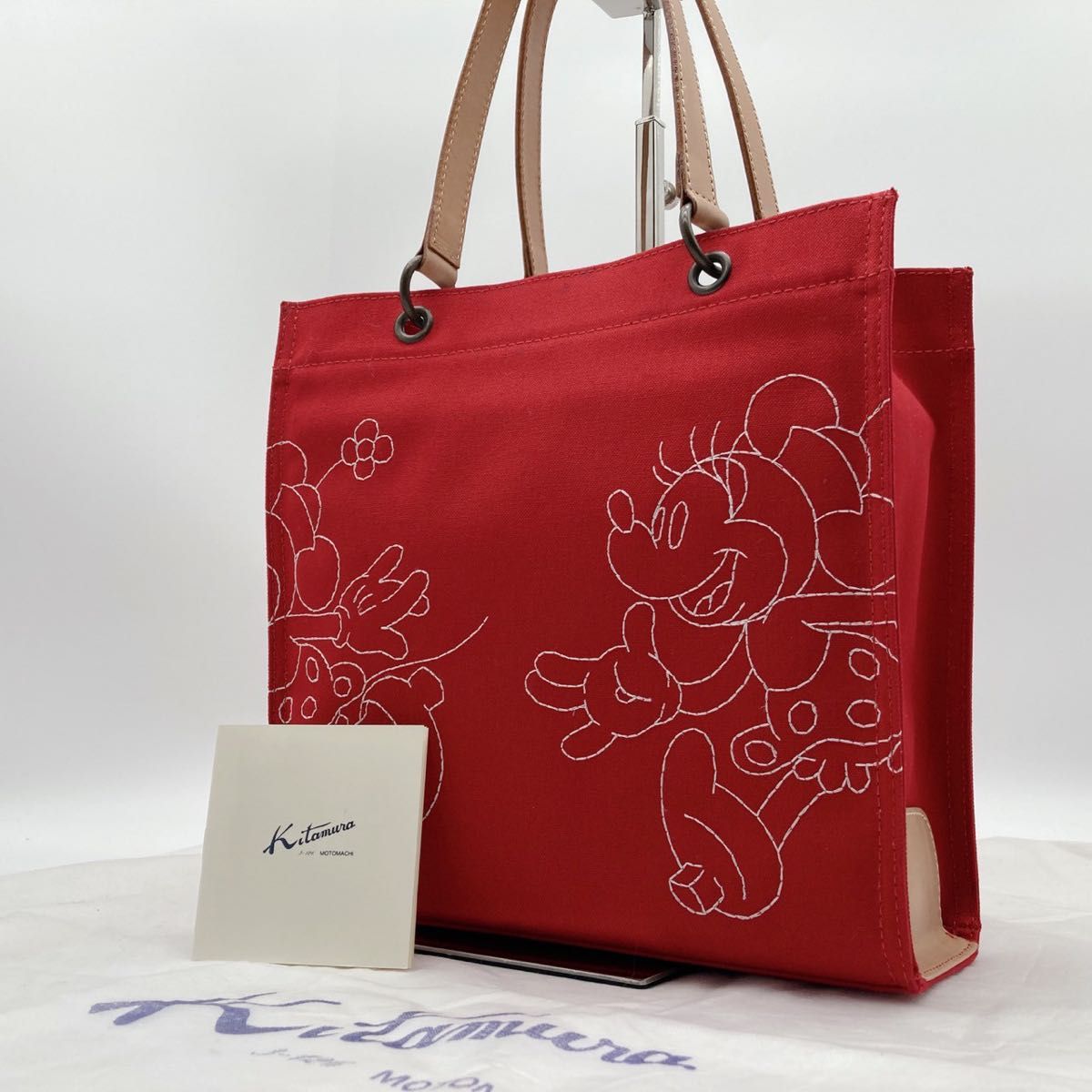 Kitamura ディズニーコラボ トートバッグ キャンバス レザー Kitamura ディズニーコラボ トートバッグ キャンバス レザー