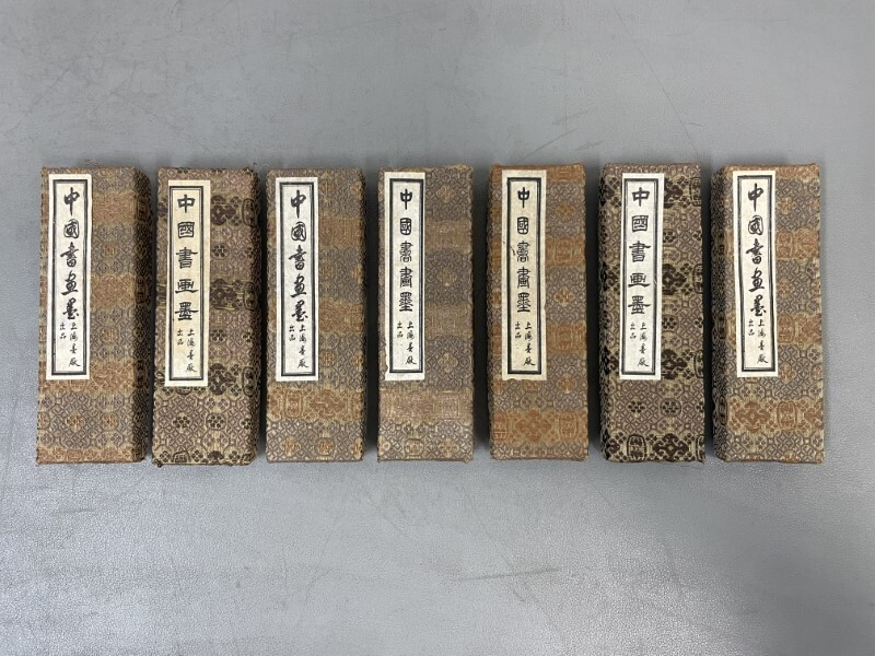 AX639「中国古墨 鉄斎翁書画寶墨」7個 使用済有 (検骨董書画掛軸 AX639「中国古墨 鉄斎翁書画寶墨」7個 使用済有 (検骨董書画掛軸