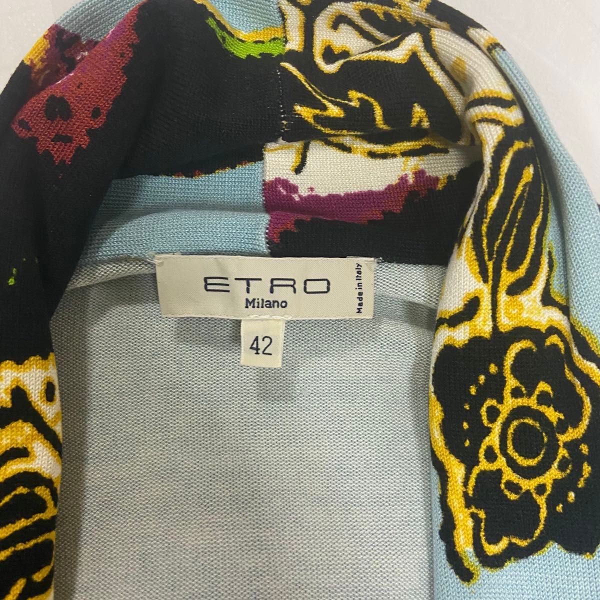 美品 ETRO エトロ シルク ロングカーディガン ショールカラー 美品 ETRO エトロ シルク ロングカーディガン ショールカラー