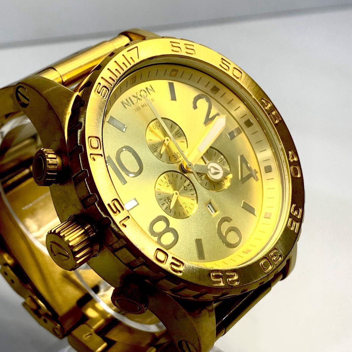 新品電池】NIXON ニクソン ゴールド 51-30 クロノ クオーツ 新品電池】NIXON ニクソン ゴールド 51-30 クロノ クオーツ