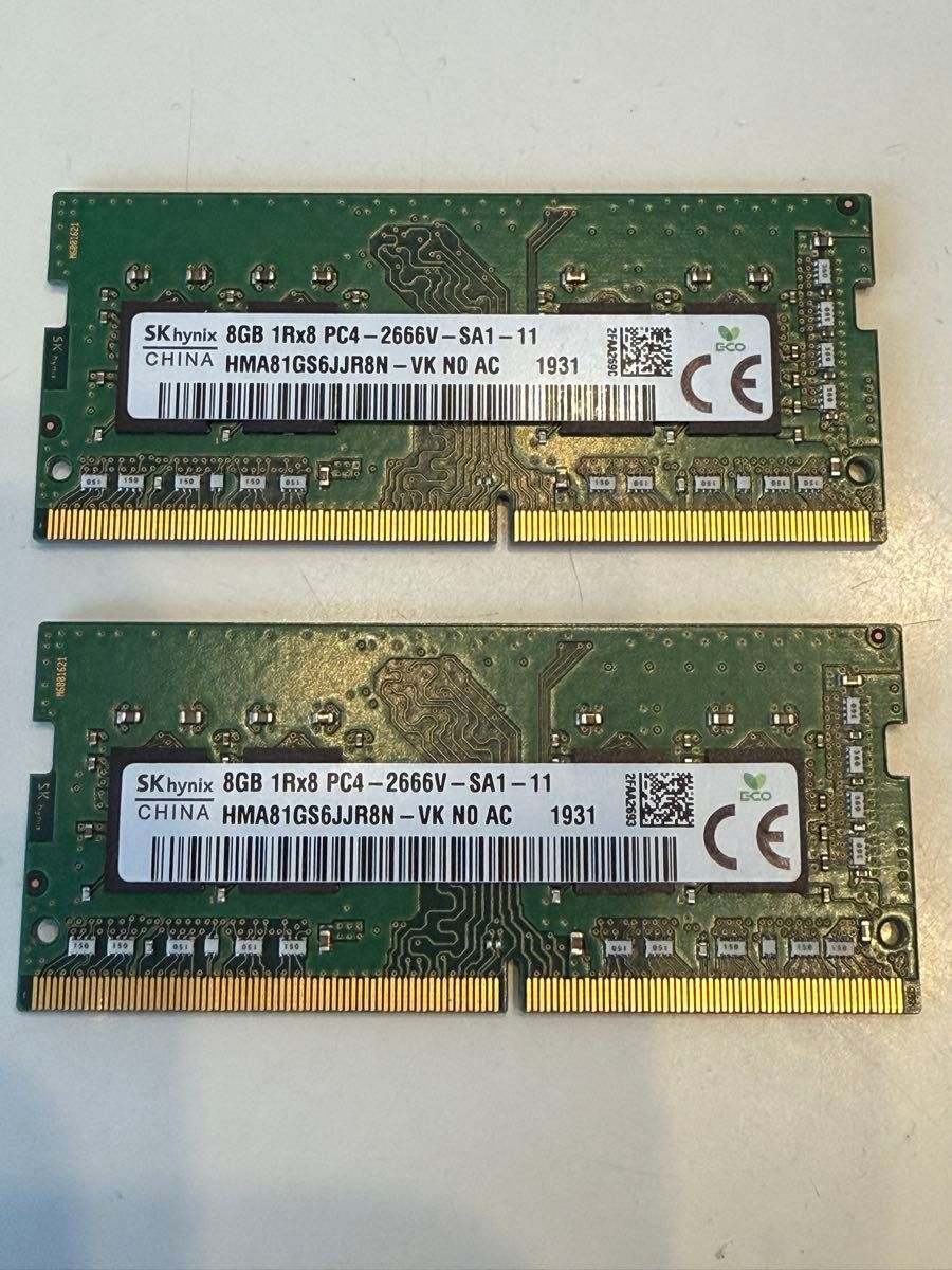 SK hynix 8GBメモリ PC4-2666V 2枚セット|Yahoo!フリマ(旧 SK hynix 8GBメモリ PC4-2666V 2枚セット|Yahoo!フリマ(旧