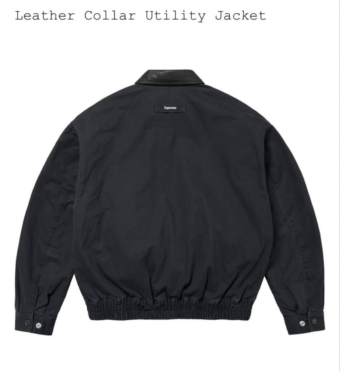 Supreme Leather Collar Utility Jacket Black レザーカラー Supreme Leather Collar Utility Jacket Black レザーカラー
