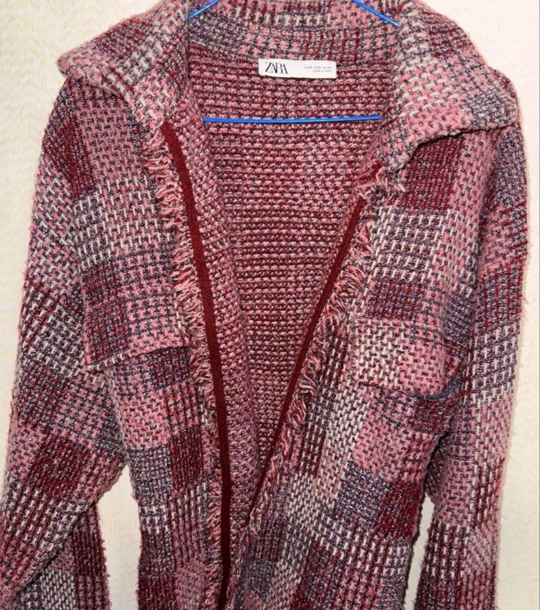 ZARA ザラピンクMZARAラメ入りツイードコート|Yahoo!フリマ(旧 ZARA ザラピンクMZARAラメ入りツイードコート|Yahoo!フリマ(旧