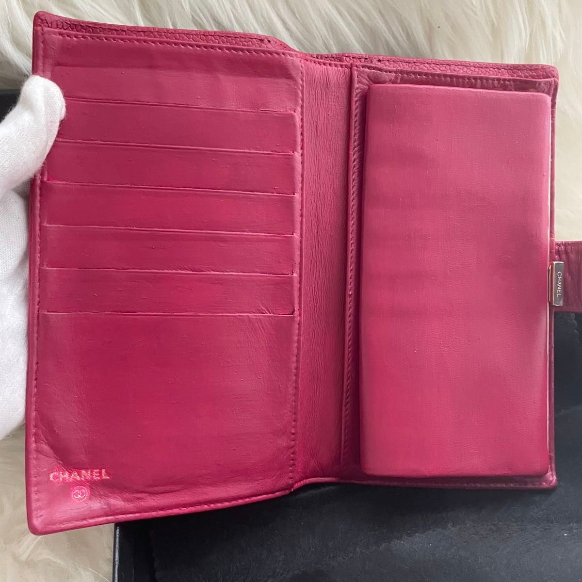 CHANEL シャネル レザー 長財布 ピンク ココマーク 二つ折り CHANEL シャネル レザー 長財布 ピンク ココマーク 二つ折り