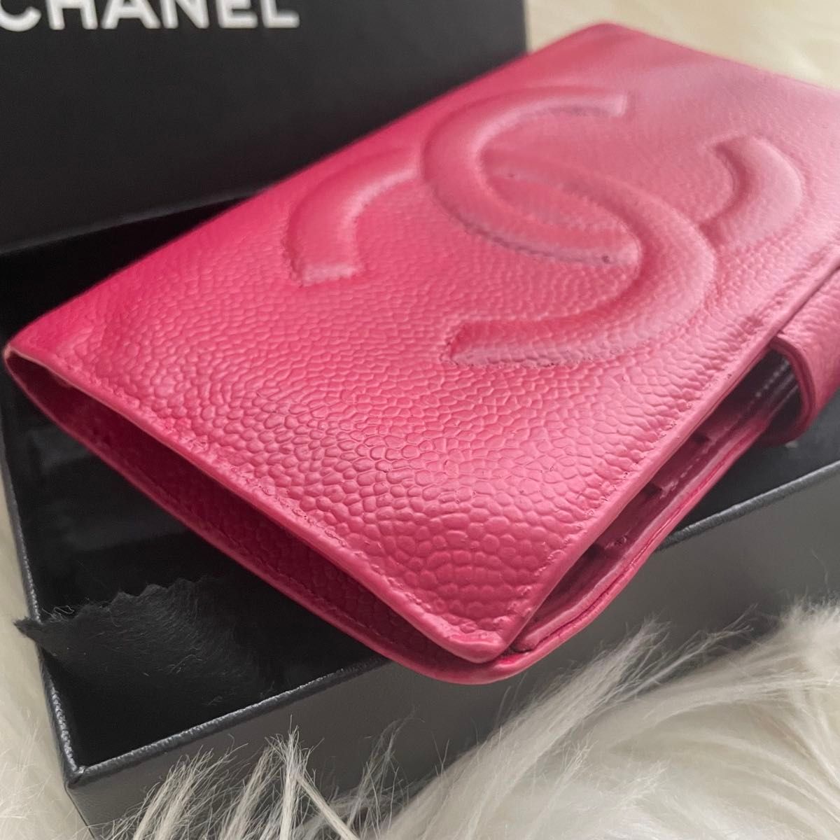 CHANEL シャネル レザー 長財布 ピンク ココマーク 二つ折り CHANEL シャネル レザー 長財布 ピンク ココマーク 二つ折り