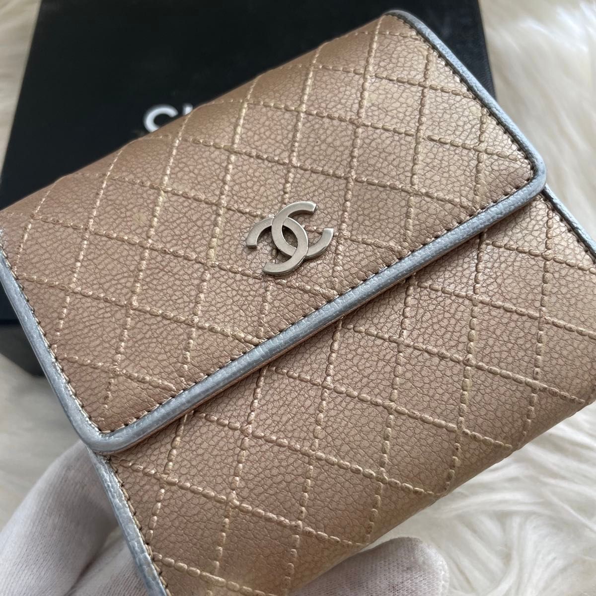 シャネル CHANEL 三つ折り コンパクト 財布 ビコローレ ココ シャネル CHANEL 三つ折り コンパクト 財布 ビコローレ ココ