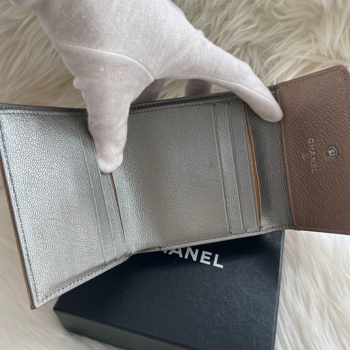 シャネル CHANEL 三つ折り コンパクト 財布 ビコローレ ココ シャネル CHANEL 三つ折り コンパクト 財布 ビコローレ ココ