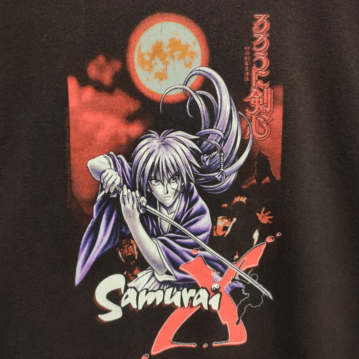 90年代 海外版 るろうに剣心 Tシャツ ブラック XLサイズ ODM 90年代 海外版 るろうに剣心 Tシャツ ブラック XLサイズ ODM