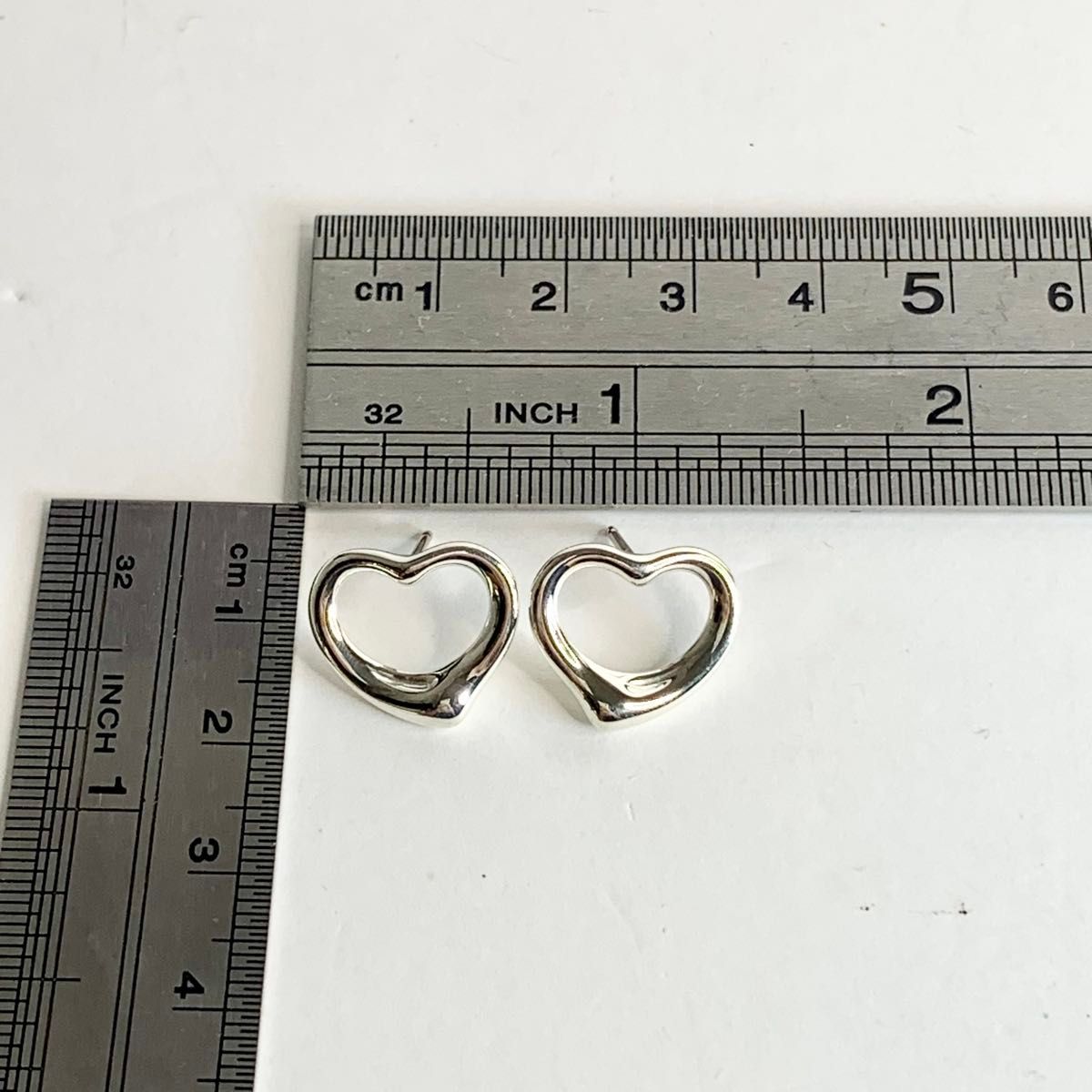 ティファニー 美品 オープンハート ピアス エルサペレッティ NP4 ティファニー 美品 オープンハート ピアス エルサペレッティ NP4
