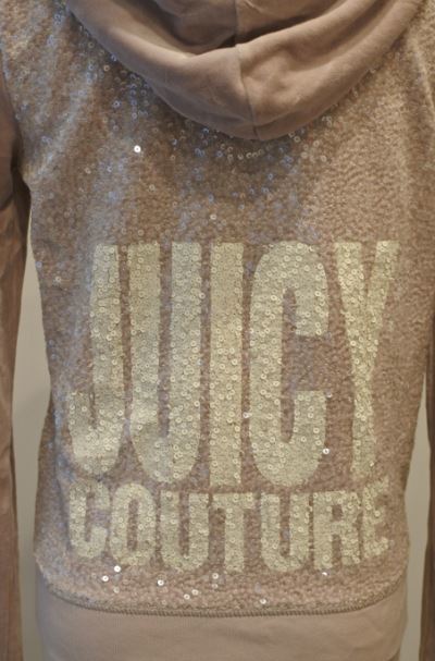 JUICY COUTURE ジューシークチュール パーカー 長袖 ベロア フルジップ スパンコール Mサイズ フレッシュピンク ondrmi k2f0406★_画像6