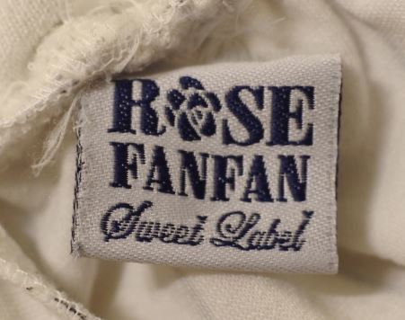 ROSE FANFAN Rose Fan Fan skirt Mini chu-ru stripe white x black lady's ondrmi k2h0328*