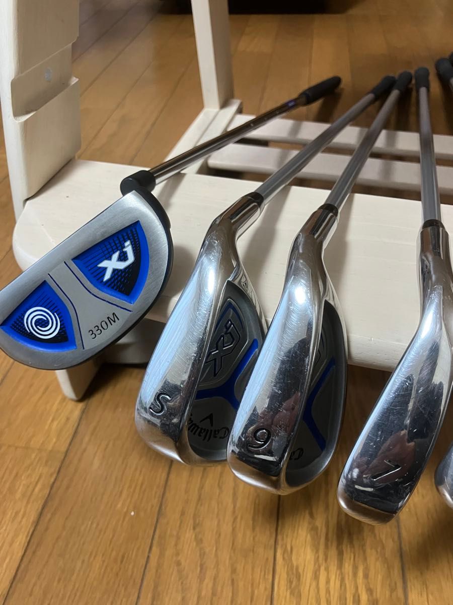 美品】Callaway キャロウェイ Xj3ジュニア用 ゴルフクラブ7本 美品】Callaway キャロウェイ Xj3ジュニア用 ゴルフクラブ7本